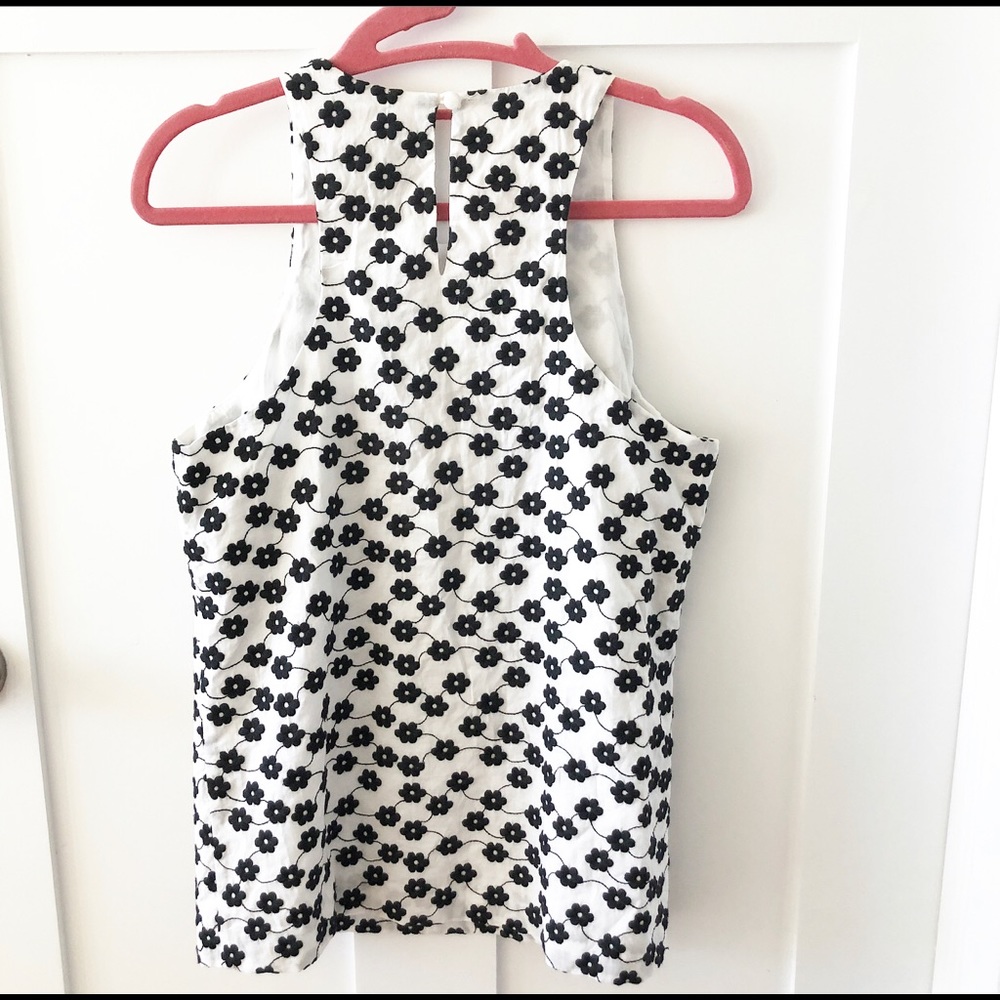 J.Crew Factory Floral Embroidered Racerback Tank - Picture 7 of 7